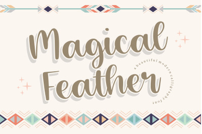 Magical Feather Beautiful Modern Calligraphy Font