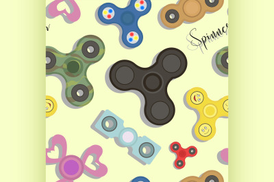 Fidget finger spinner set pattern