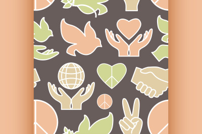 Peace Icons pattern