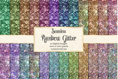 Rainbow Glitter Digital Paper