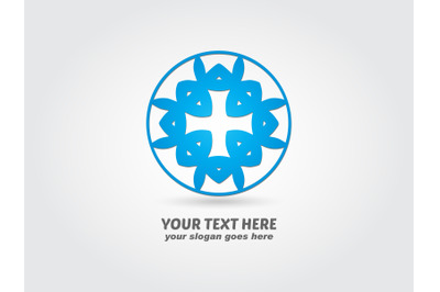 Logo Abstract Round Blue Color