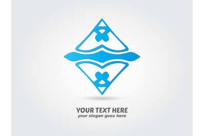 Logo Abstract Blue Color