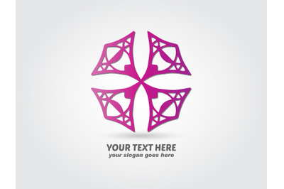 Logo Abstract Gradient Purple Design