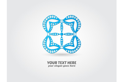 Logo Abstract Blue Color Design