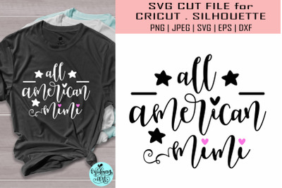 All american mimi svg, 4th of july svg