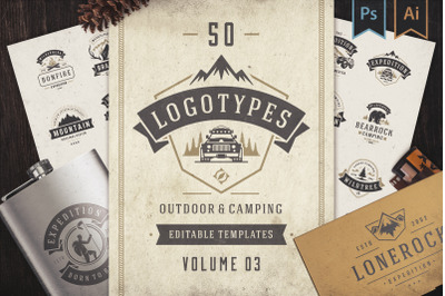 50 Outdoor logos and badges