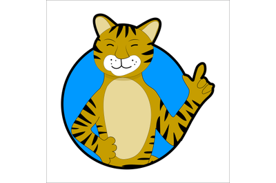 Tiger sticker icon avatar