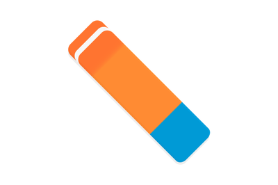 Eraser vector isolated