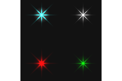 Xmas colored stars collection