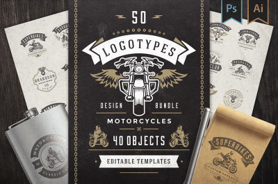 50 Motorcycles Logos and Badges