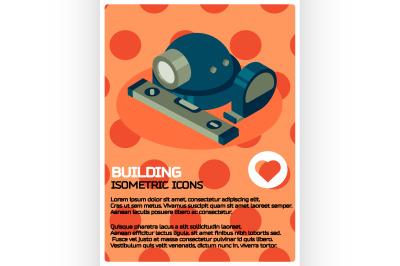 Building color isometric poster