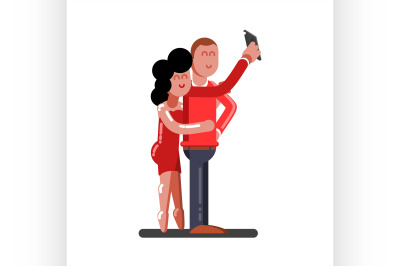 Couple making selfie