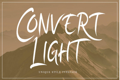 Convert Light | Unique Typeface