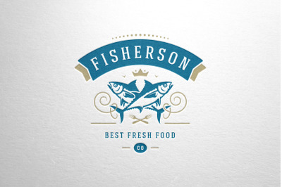 Premium Fish Restaurant Logo Design