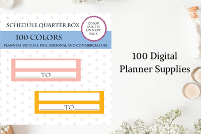 100 Blank Schedule Sticker&2C; Schedule Clipart&2C; Colorful Schedule sticker