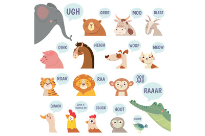 Animals sounds. Cute animal making sounds cat and dog&2C; sheep and cow&2C;