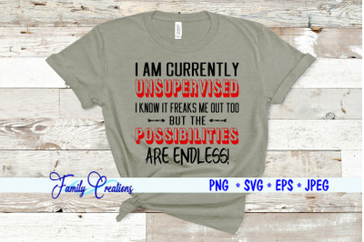 I Am Currently Unsupervised I Know It Freaks Me Out Too