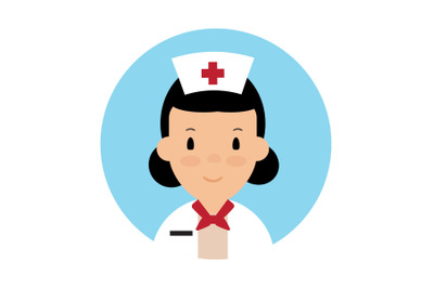 Icon Character Nurse With White Uniform