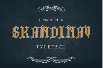 Skandinav Typeface with free illustrator
