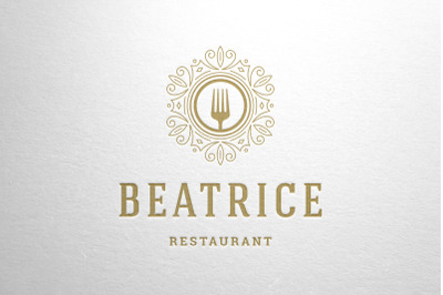 Elegant Template of Restaurant Logotype