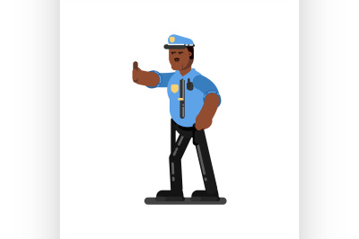 Black police officer