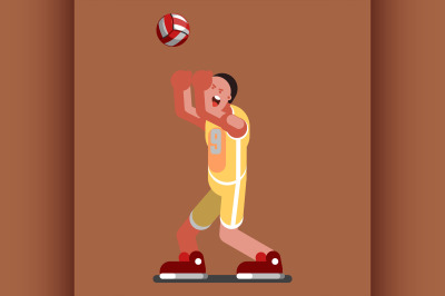 Volleyball sketch player