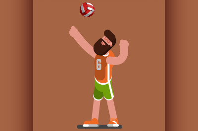 Volleyball sketch player