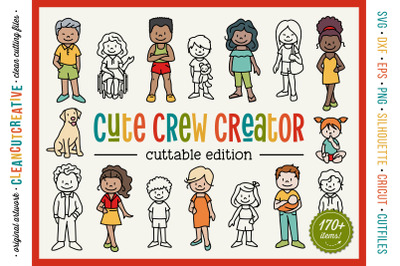 CUSTOM FAMILY CREATOR stick figure people portrait generator SVG cuts