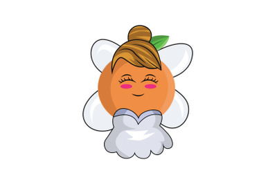 Orange Fruit Fairy Cartoon Character