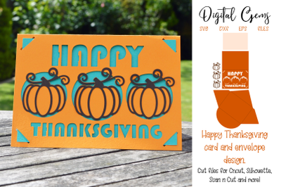 Thanksgiving card and envelope design