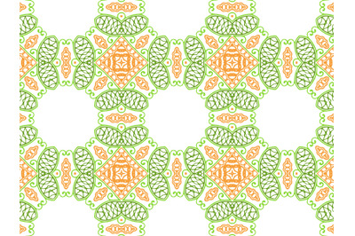 Pattern Abstract Green And Orange Color