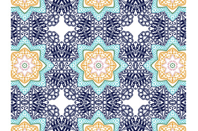 Pattern Abstract Blue Flower Navy Background