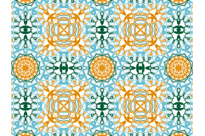 Pattern Abstract Blue Orange Green Color