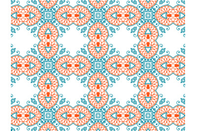 Pattern Abstract Blue And Orange Color