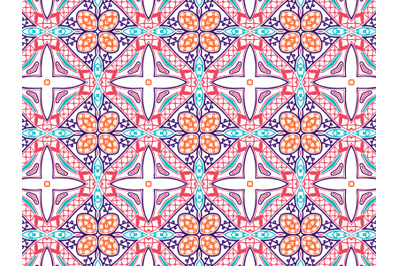 Pattern Abstract Navy Orange Pink Blue Color