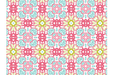 Pattern Abstract Pink Blue Green Color