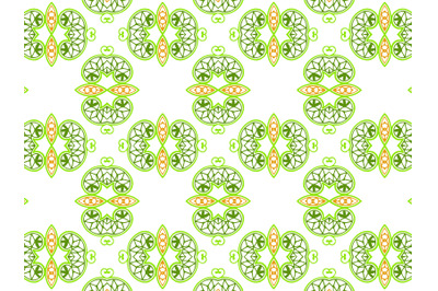 Pattern Abstract Green Orange Color