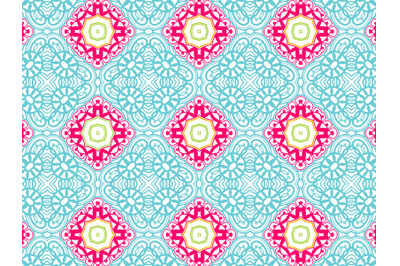 Pattern Abstract Blue Pink Orange Green Color