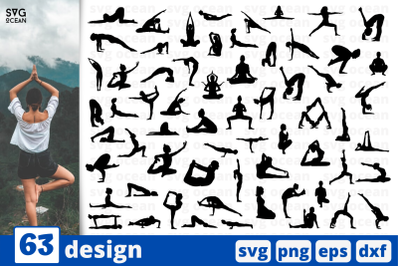 63 YOGA svg bundle, meditation cricut svg