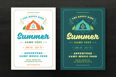 Kids Summer Camp Flyer Template