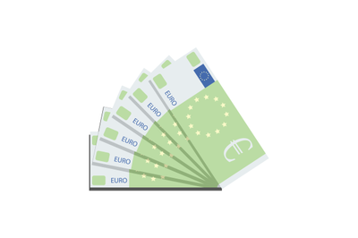 Euro banknote fan