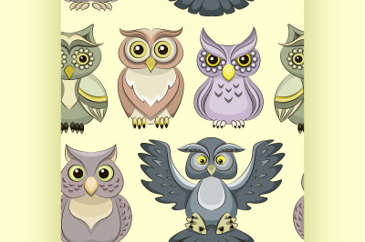 Pattern of color owls