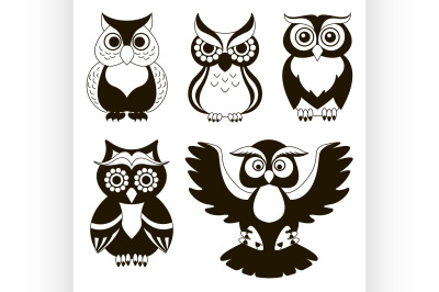 Set of owls