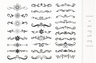 Floral Dividers Vector Pack