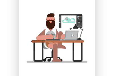 Man freelancer designer