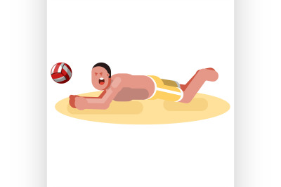 Man playing voleyball