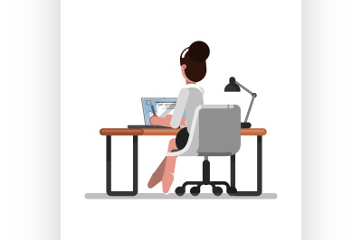 Woman designer doing illustration on tablet