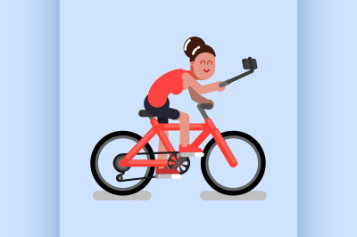 Woman on bike