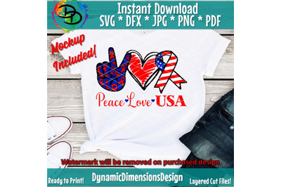 Peace Love America svg&2C; peace sign svg&2C; peace love svg&2C; 4th of July Sv