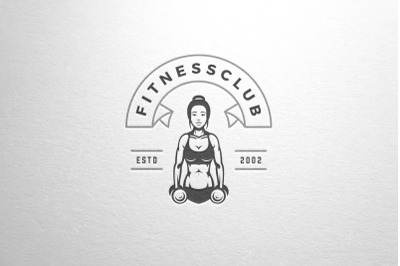 Sporty Woman Logo For Fitness Club